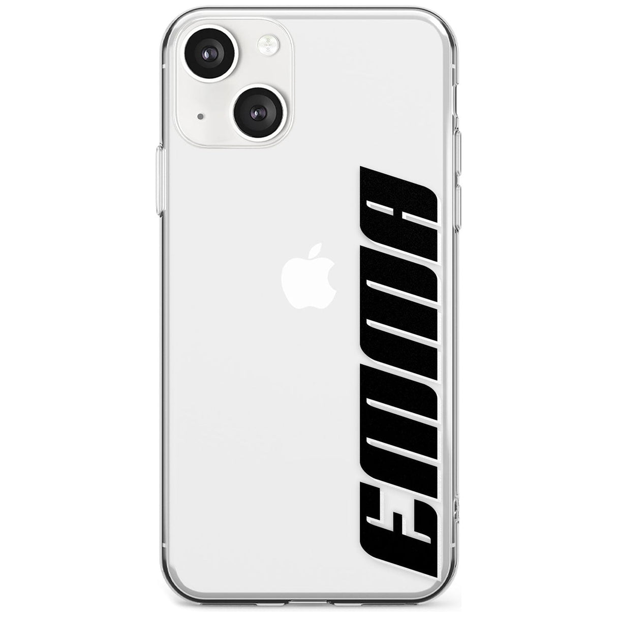 Personalised Clear Text  4A Custom Phone Case iPhone 13 / Clear Case,iPhone 13 Mini / Clear Case,iPhone 14 / Clear Case,iPhone 14 Plus / Clear Case Blanc Space