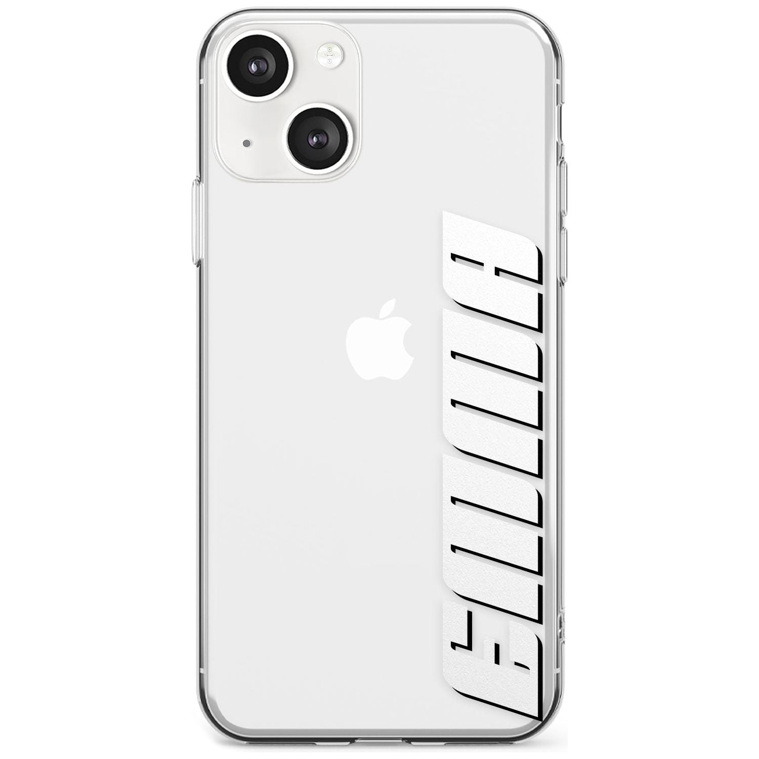 Personalised Clear Text  4B Custom Phone Case iPhone 13 / Clear Case,iPhone 13 Mini / Clear Case,iPhone 14 / Clear Case,iPhone 14 Plus / Clear Case Blanc Space