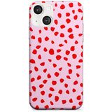 Red on Pink Dalmatian Polka Dot Spots