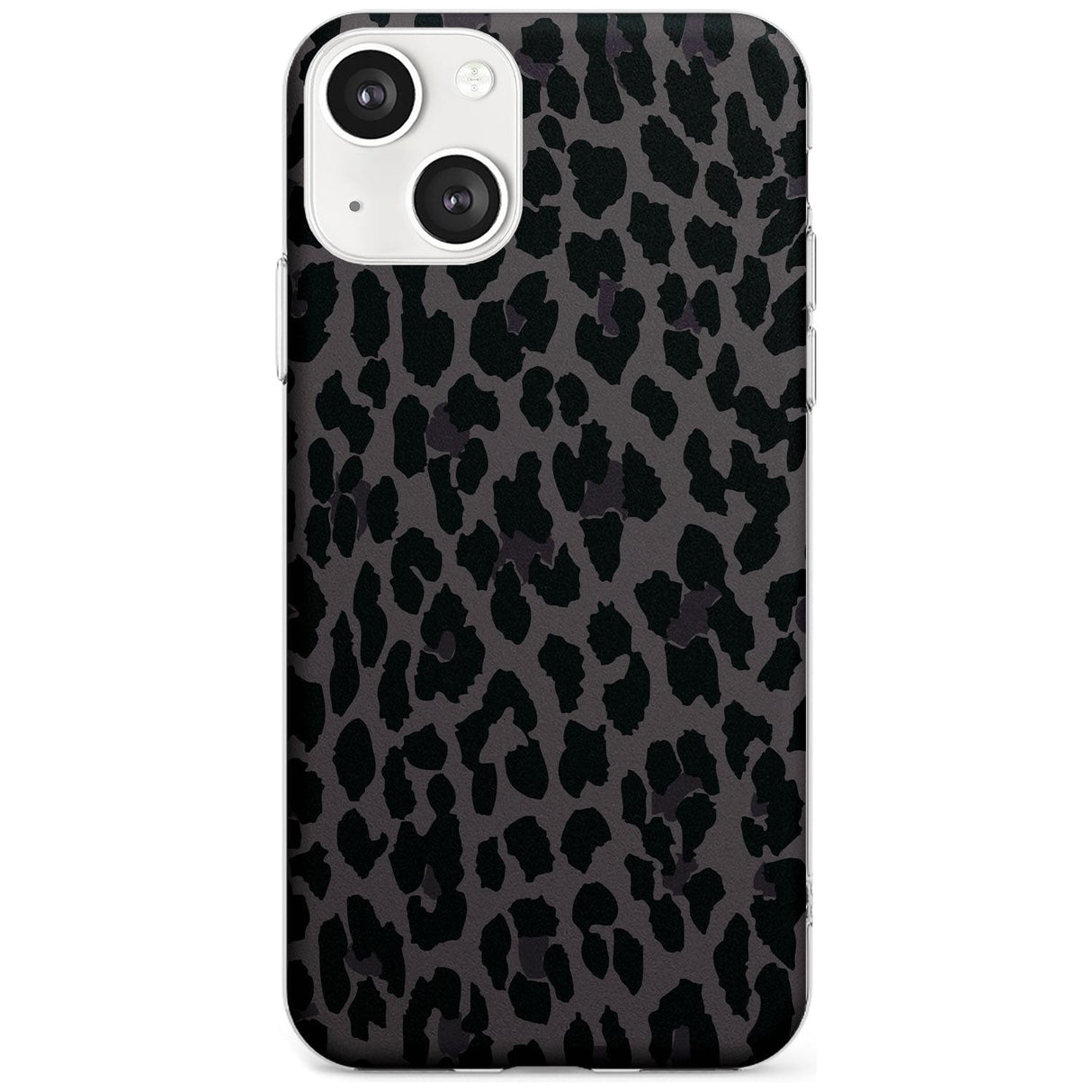 Dark Animal Print Pattern Large Leopard Phone Case iPhone 13 / Clear Case,iPhone 13 Mini / Clear Case,iPhone 14 / Clear Case,iPhone 14 Plus / Clear Case Blanc Space