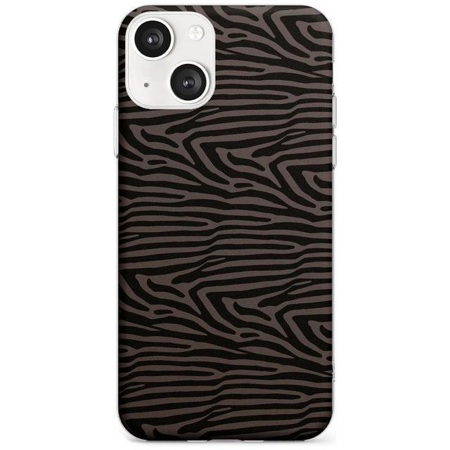 Dark Animal Print Pattern Zebra Phone Case iPhone 13 / Clear Case,iPhone 13 Mini / Clear Case,iPhone 14 / Clear Case,iPhone 14 Plus / Clear Case Blanc Space