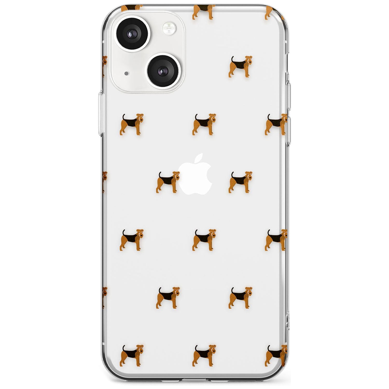 Airedale Terrier Dog Pattern Clear Phone Case iPhone 13 / Clear Case,iPhone 13 Mini / Clear Case,iPhone 14 / Clear Case,iPhone 14 Plus / Clear Case Blanc Space