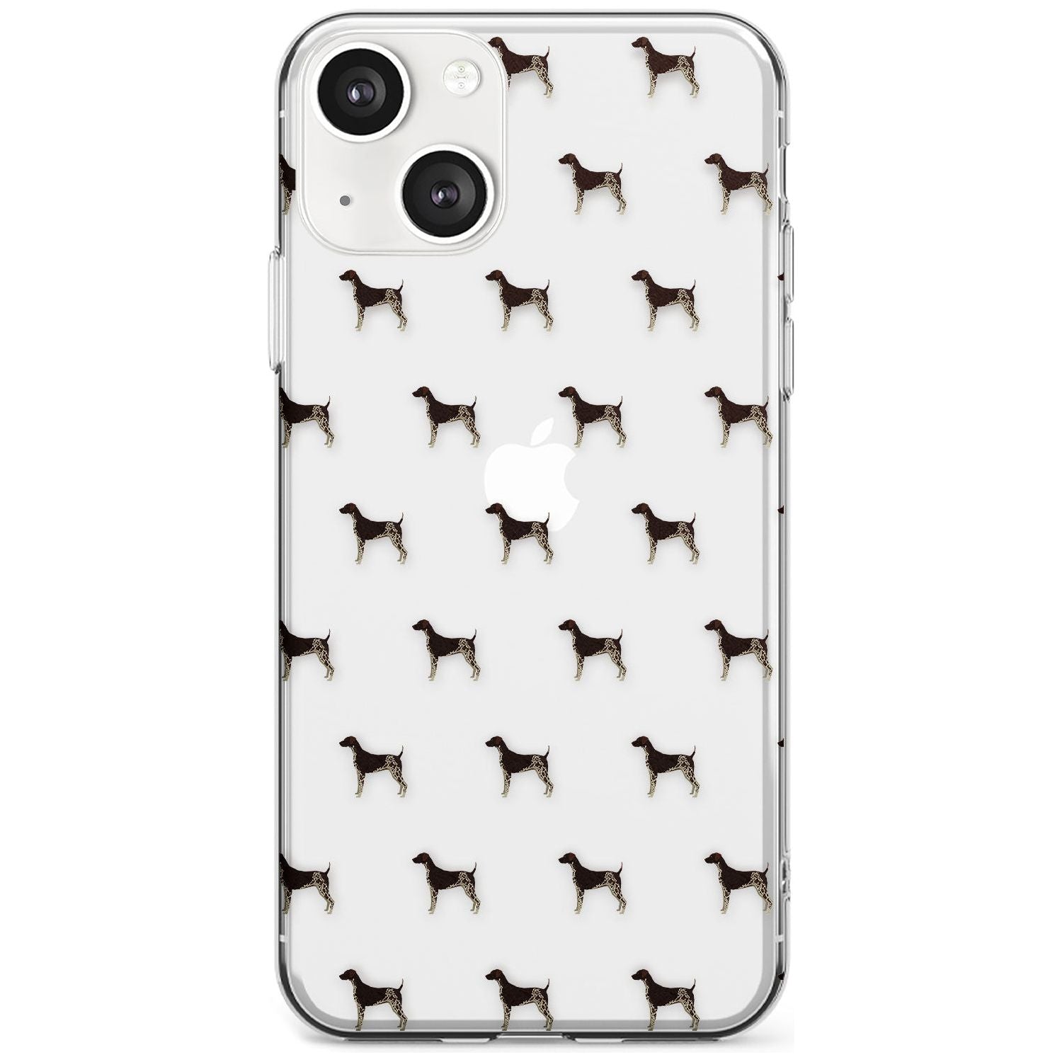 German Shorthaired Pointer Dog Pattern Clear Phone Case iPhone 13 / Clear Case,iPhone 13 Mini / Clear Case,iPhone 14 / Clear Case,iPhone 14 Plus / Clear Case Blanc Space