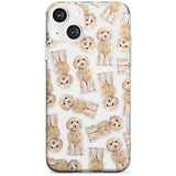 Cockapoo (Champagne) Watercolour Dog Pattern Phone Case iPhone 13 / Clear Case,iPhone 13 Mini / Clear Case,iPhone 14 / Clear Case,iPhone 14 Plus / Clear Case Blanc Space