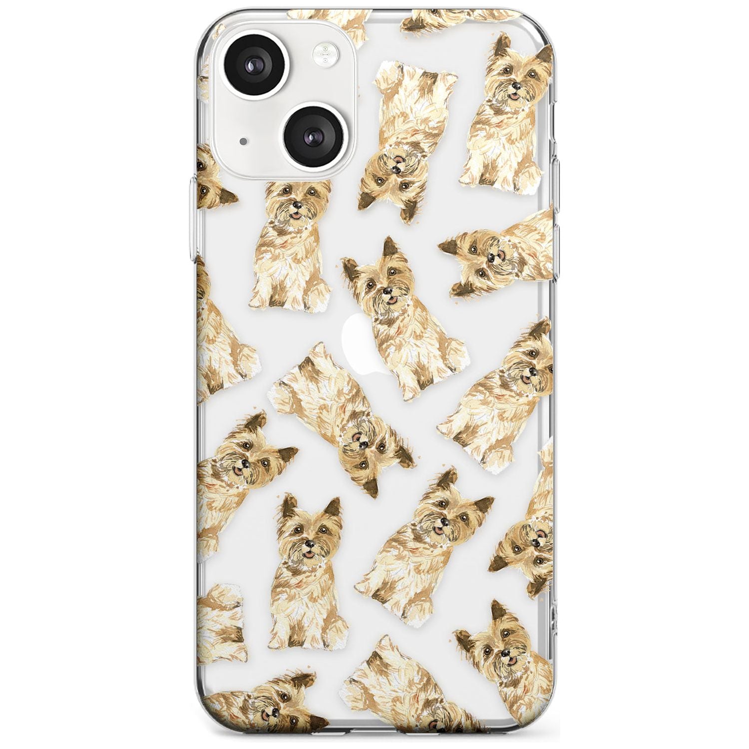 Cairn Terrier Watercolour Dog Pattern Phone Case iPhone 13 / Clear Case,iPhone 13 Mini / Clear Case,iPhone 14 / Clear Case,iPhone 14 Plus / Clear Case Blanc Space