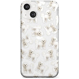 Bichon Frise Watercolour Dog Pattern Phone Case iPhone 13 / Clear Case,iPhone 13 Mini / Clear Case,iPhone 14 / Clear Case,iPhone 14 Plus / Clear Case Blanc Space