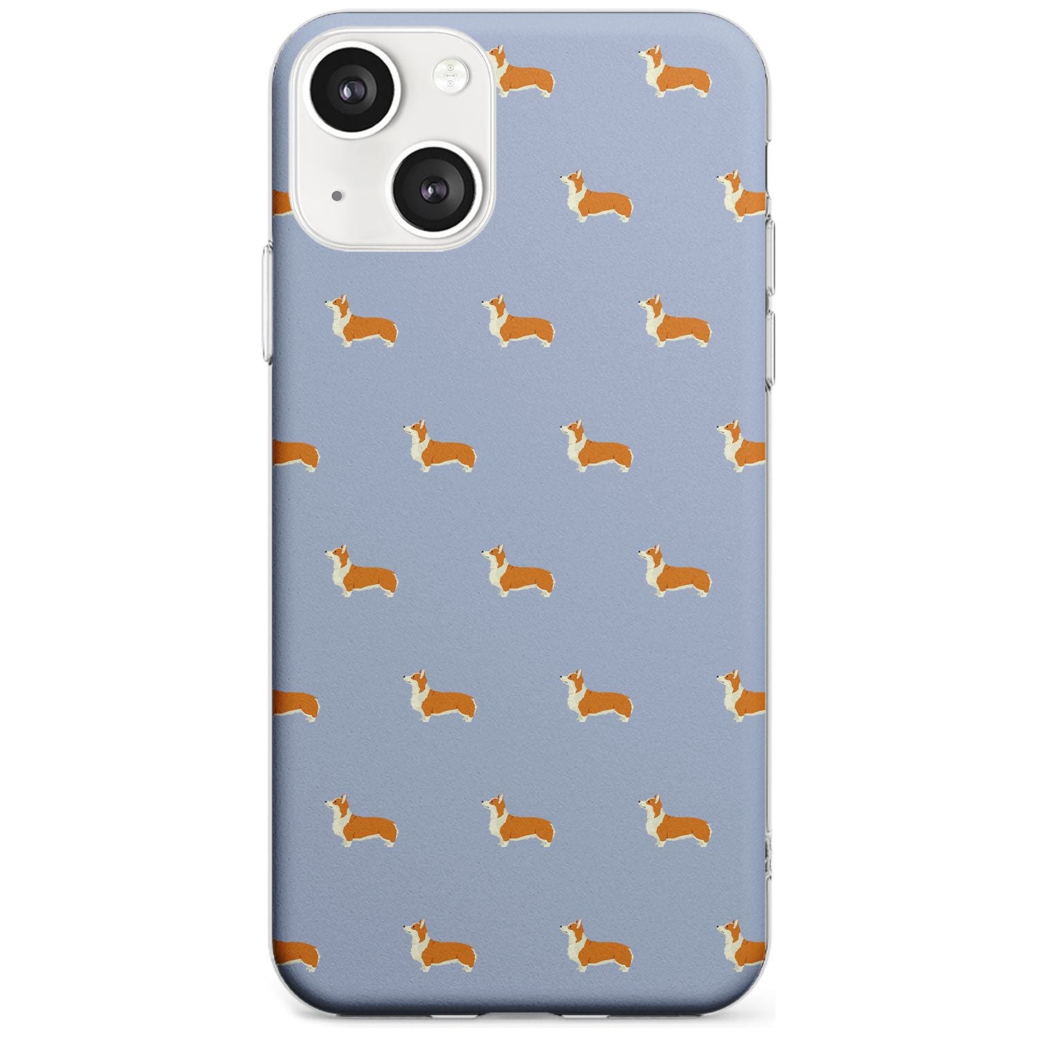 Pembroke Welsh Corgi Dog Pattern Phone Case iPhone 13 / Clear Case,iPhone 13 Mini / Clear Case,iPhone 14 / Clear Case,iPhone 14 Plus / Clear Case Blanc Space