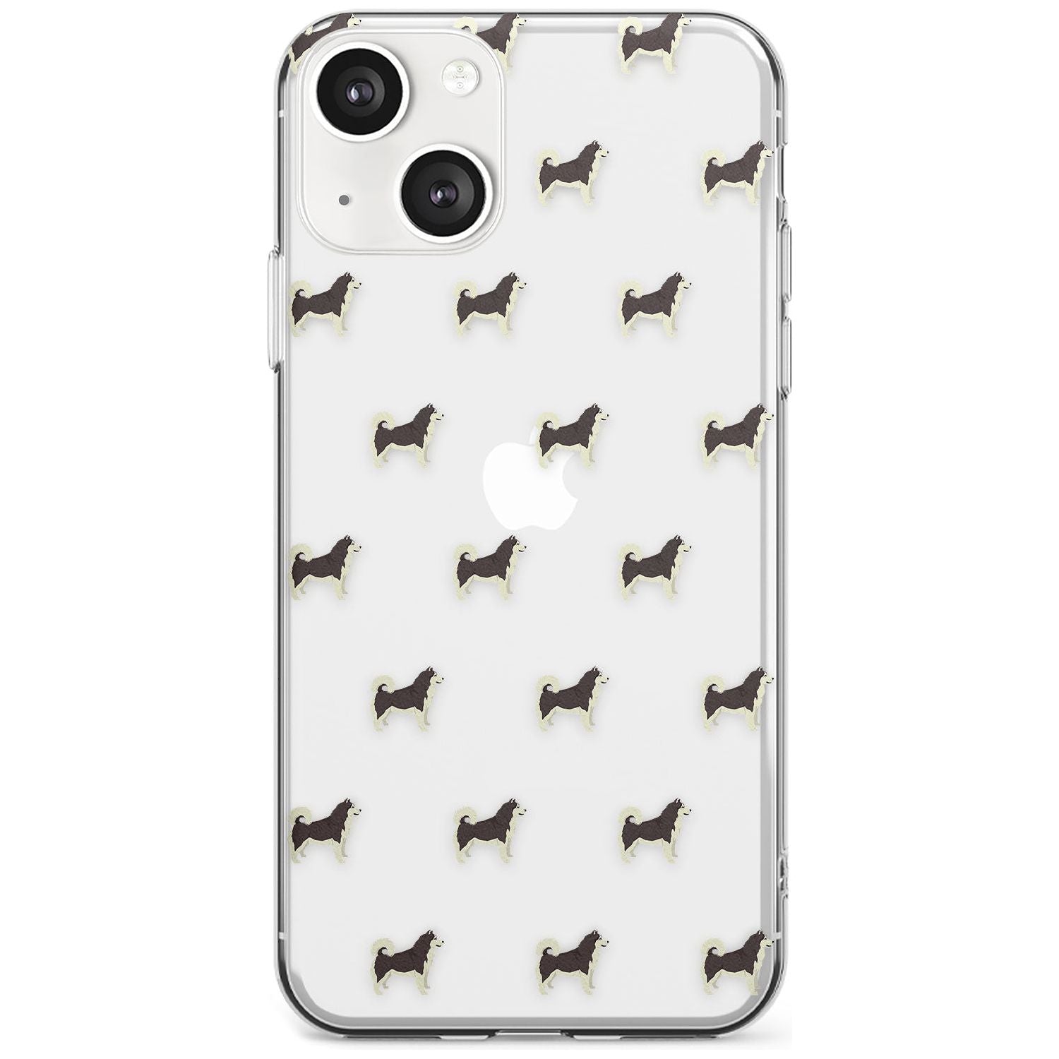 Alaskan Malamute Dog Pattern Clear Phone Case iPhone 13 / Clear Case,iPhone 13 Mini / Clear Case,iPhone 14 / Clear Case,iPhone 14 Plus / Clear Case Blanc Space