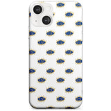 Gold Eyes Psychedelic Eyes Pattern Phone Case iPhone 13 / Clear Case,iPhone 13 Mini / Clear Case,iPhone 14 / Clear Case,iPhone 14 Plus / Clear Case Blanc Space