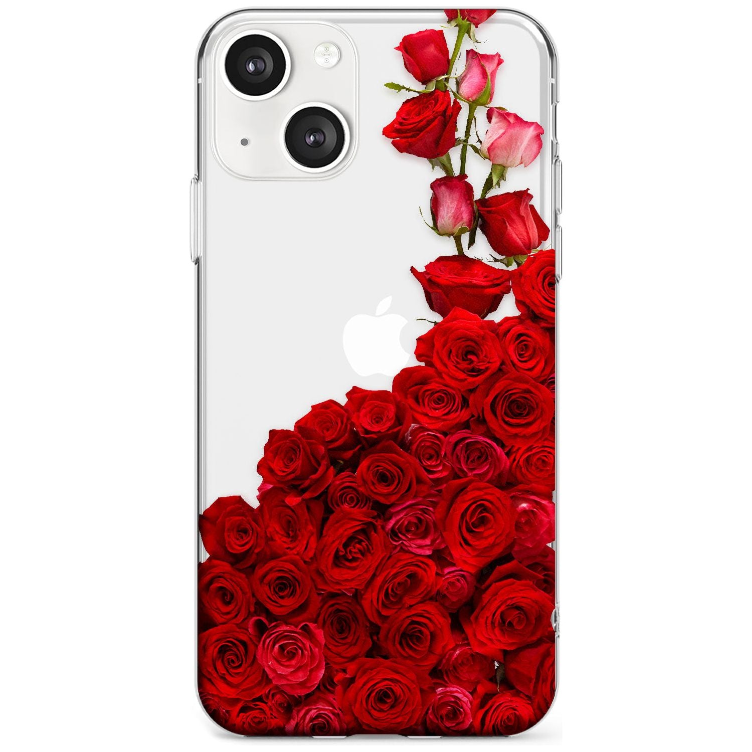 Floral Roses Phone Case iPhone 13 Mini / Clear Case,iPhone 13 / Clear Case,iPhone 14 Plus / Clear Case,iPhone 14 / Clear Case Blanc Space