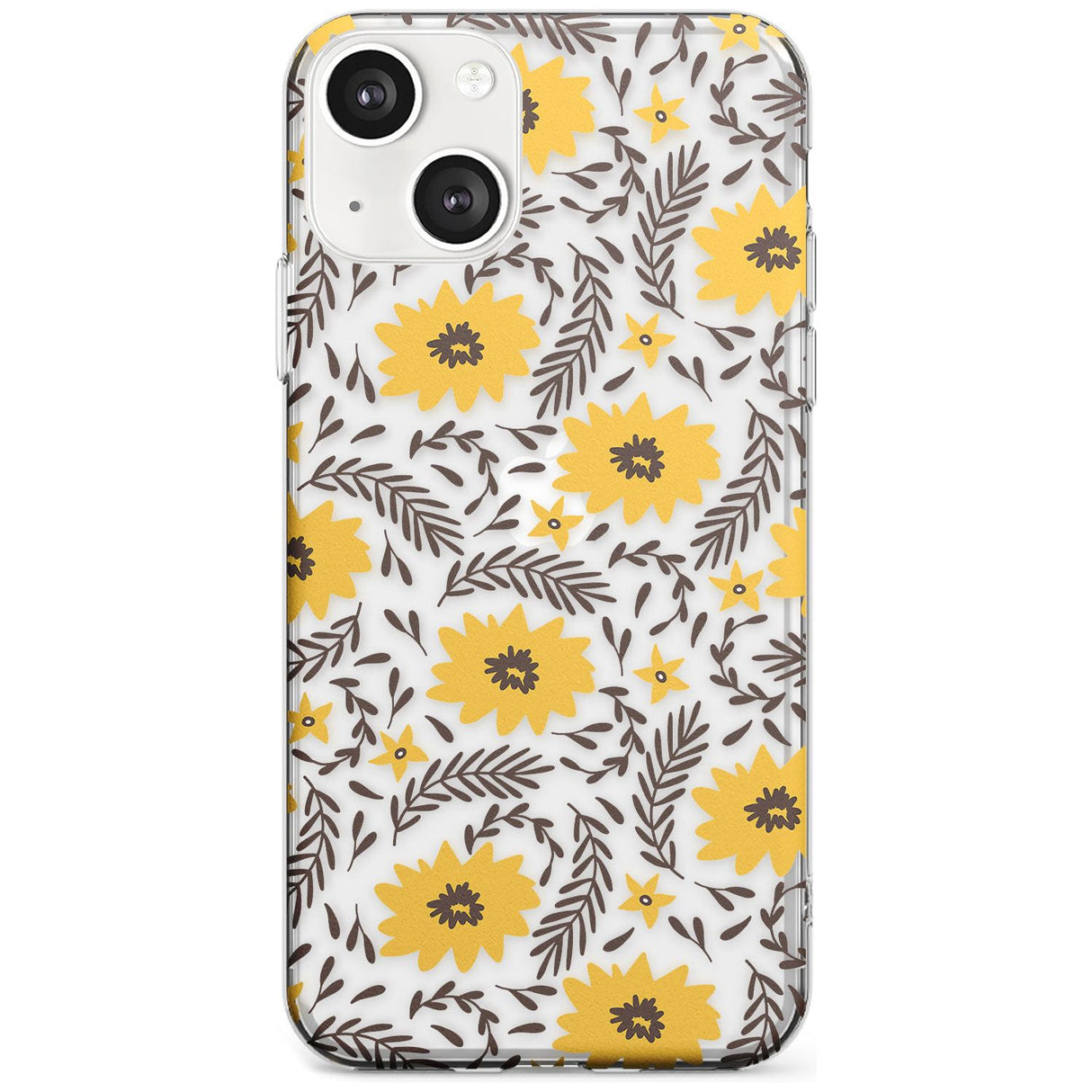 Yellow Blossoms Transparent Floral