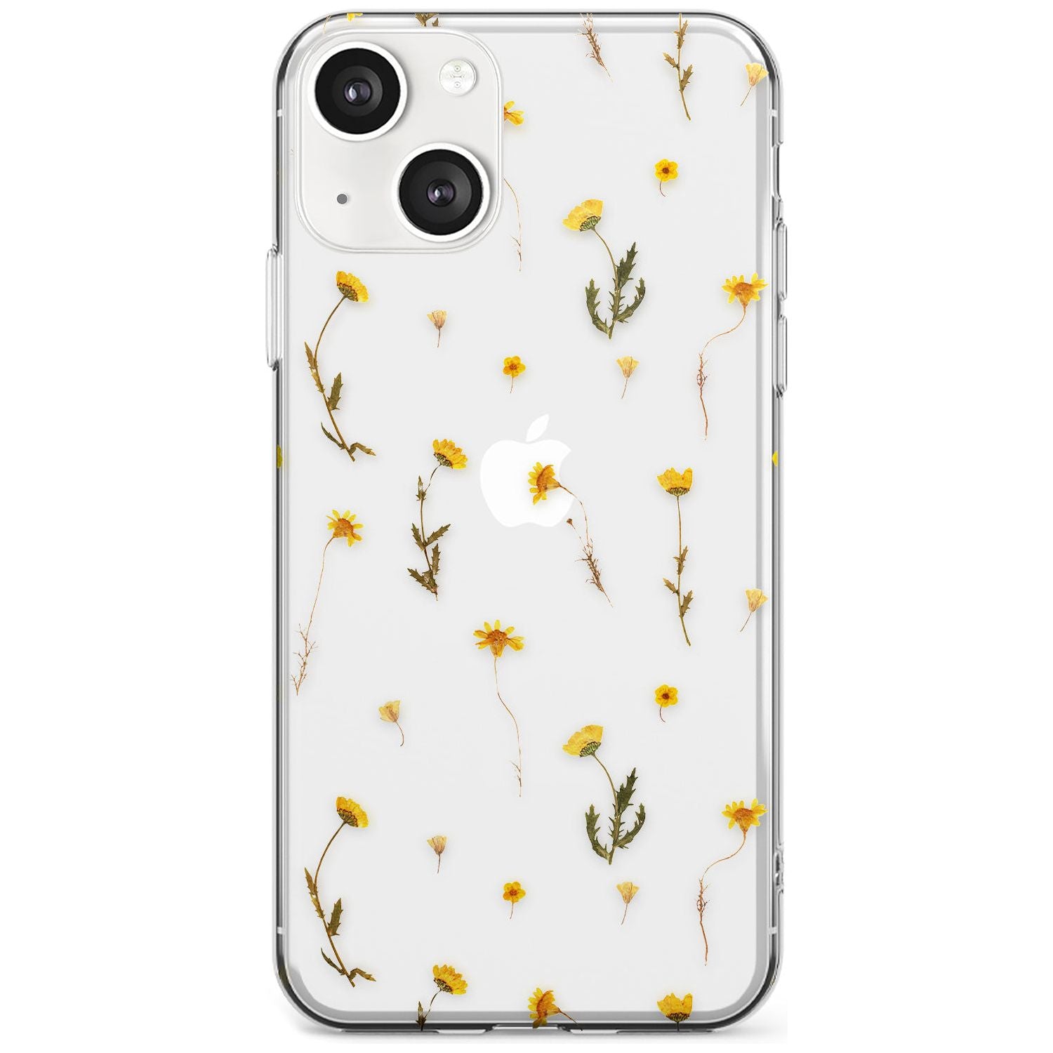 Mixed Yellow Flowers - Dried Flower-Inspired Phone Case iPhone 13 / Clear Case,iPhone 13 Mini / Clear Case,iPhone 14 / Clear Case,iPhone 14 Plus / Clear Case Blanc Space