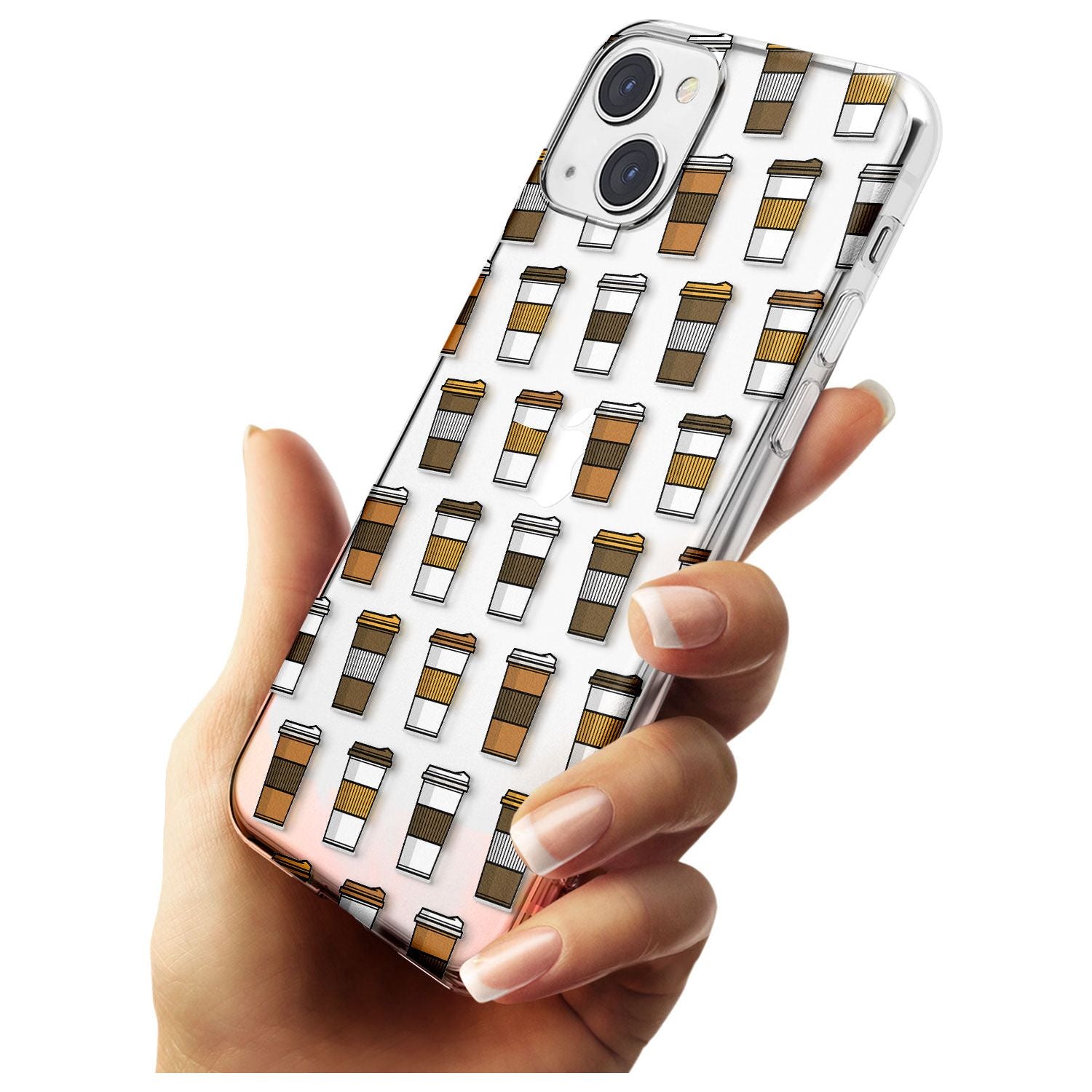 Coffee Cup Pattern Slim Phone Case for iPhone 13 & 13 Mini