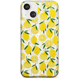 Bright Lemon Fruity Pattern Phone Case iPhone 13 / Clear Case,iPhone 13 Mini / Clear Case,iPhone 14 / Clear Case,iPhone 14 Plus / Clear Case Blanc Space