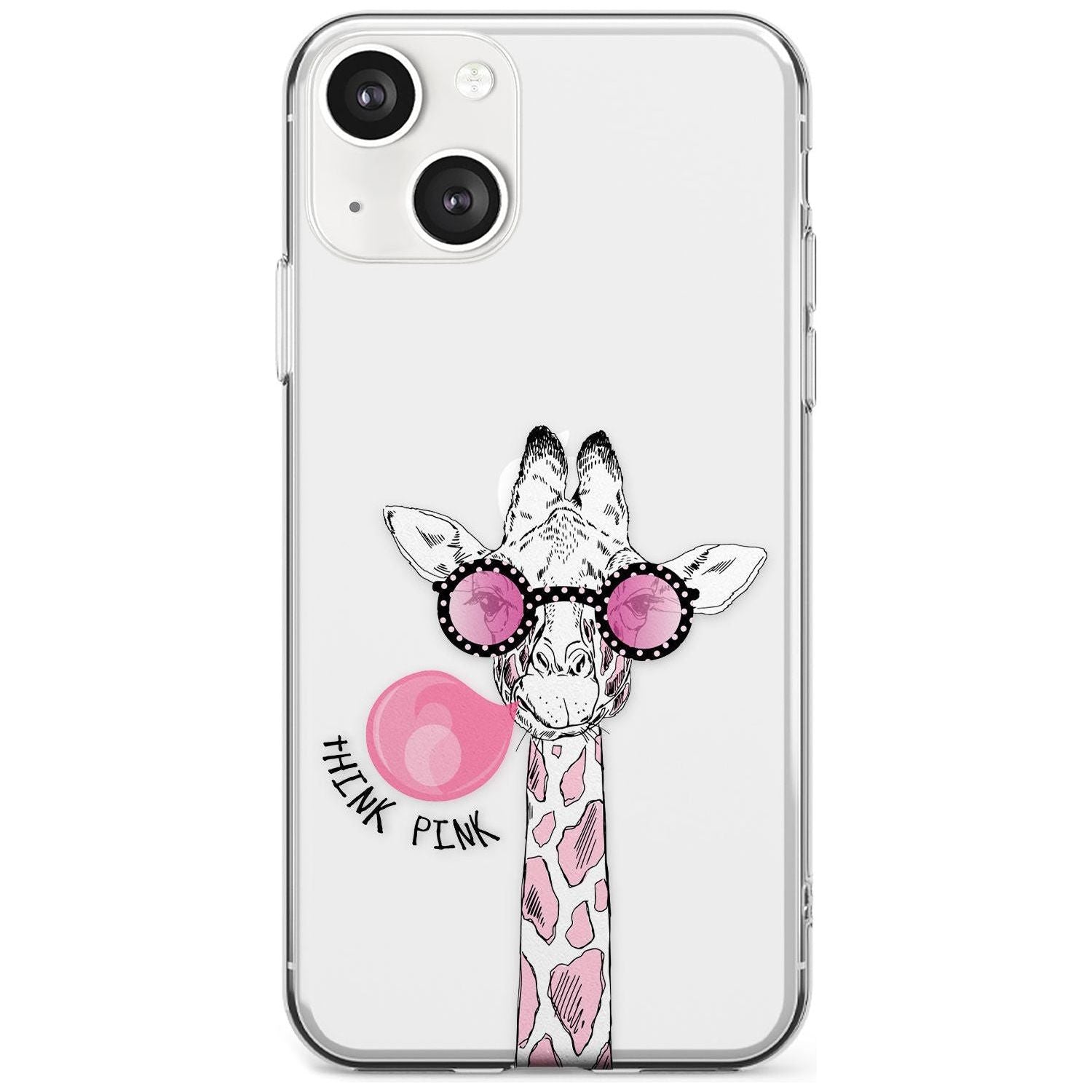Think Pink Giraffe Slim Phone Case for iPhone 13 & 13 Mini