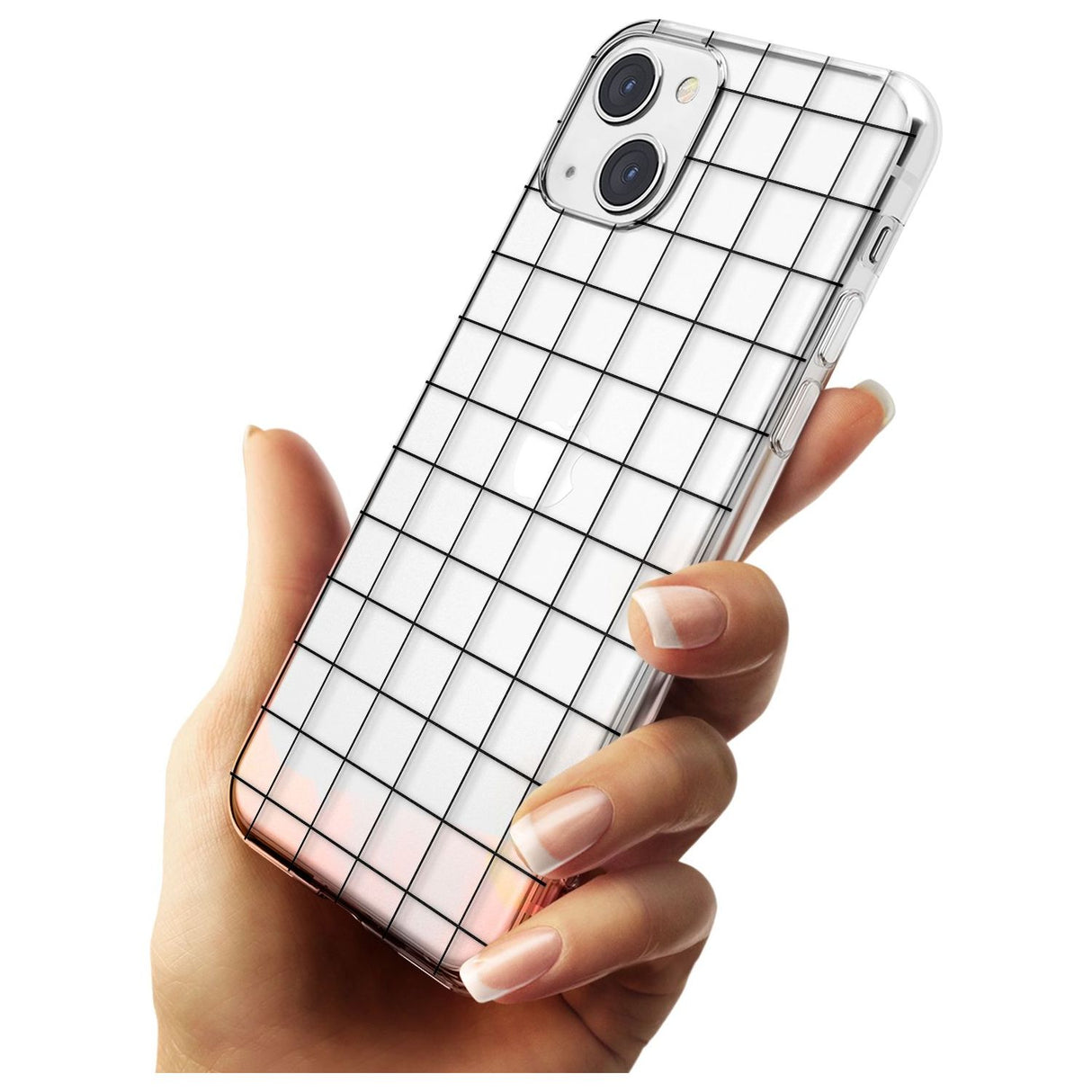 Simplistic Large Grid Pattern Black (Transparent)