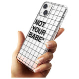 Grid Pattern Not Your Babe Phone Case iPhone 15 Pro Max / Black Impact Case,iPhone 15 Plus / Black Impact Case,iPhone 15 Pro / Black Impact Case,iPhone 15 / Black Impact Case,iPhone 15 Pro Max / Impact Case,iPhone 15 Plus / Impact Case,iPhone 15 Pro / Impact Case,iPhone 15 / Impact Case,iPhone 15 Pro Max / Magsafe Black Impact Case,iPhone 15 Plus / Magsafe Black Impact Case,iPhone 15 Pro / Magsafe Black Impact Case,iPhone 15 / Magsafe Black Impact Case,iPhone 14 Pro Max / Black Impact Case,iPhone 14 Plus / 