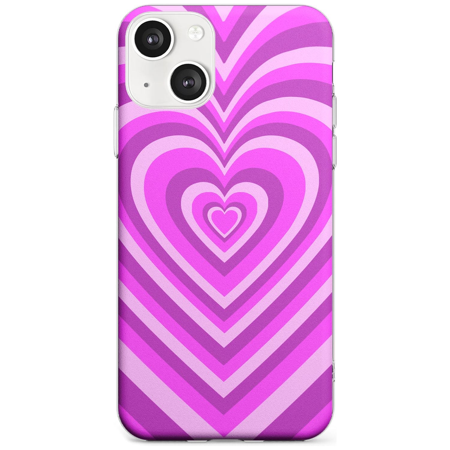 Pink Heart Illusion Slim Phone Case for iPhone 13 & 13 Mini