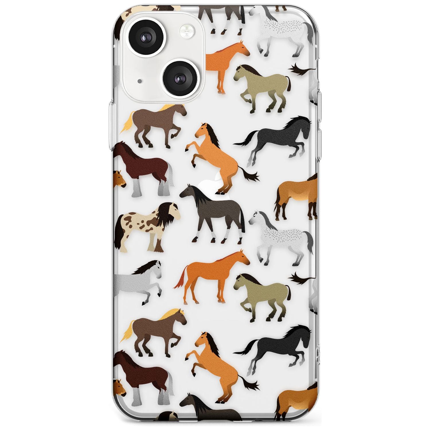 Horse Pattern Slim Phone Case for iPhone 13 & 13 Mini