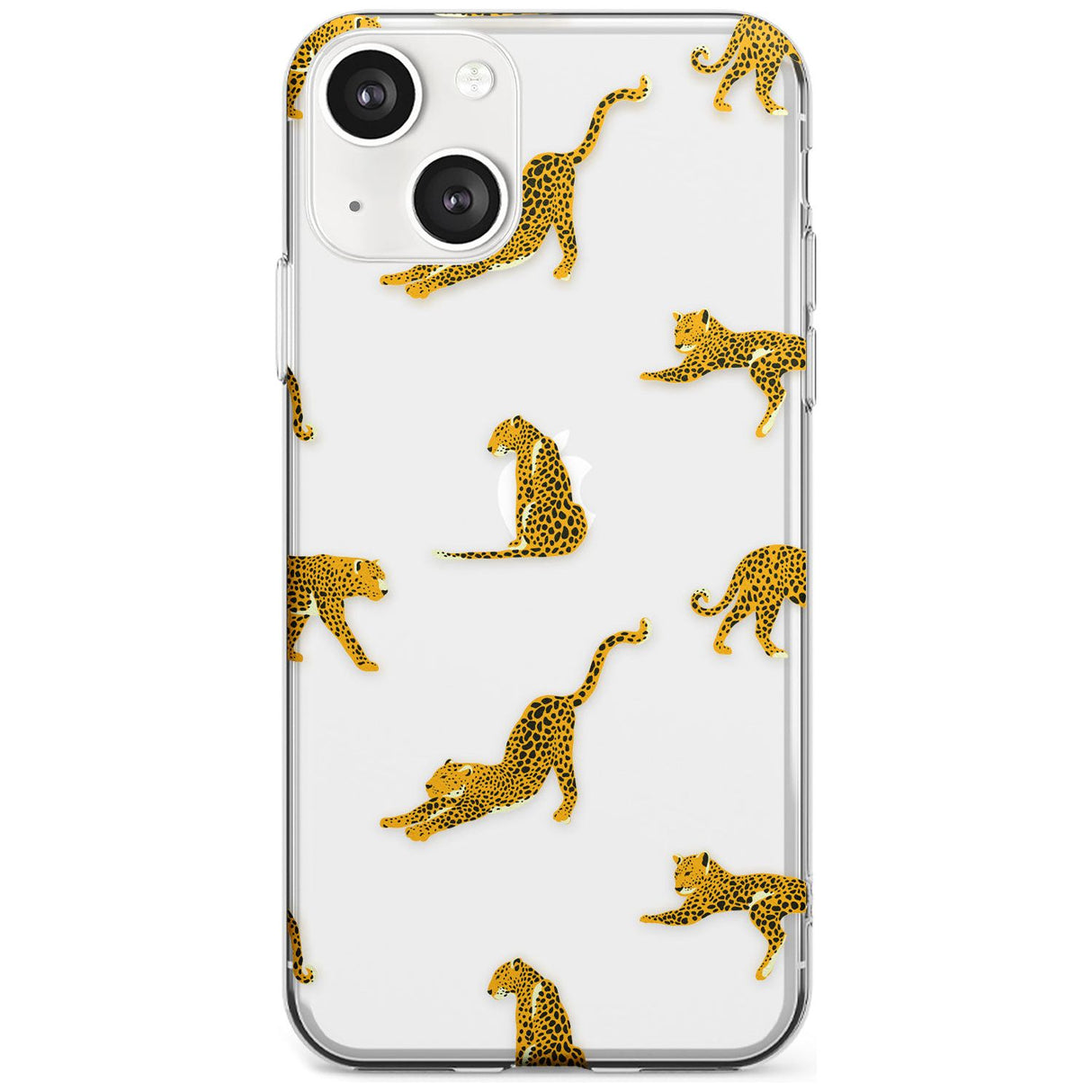 Clear Jaguar Jungle Cat Pattern Phone Case iPhone 13 / Clear Case,iPhone 13 Mini / Clear Case,iPhone 14 / Clear Case,iPhone 14 Plus / Clear Case Blanc Space