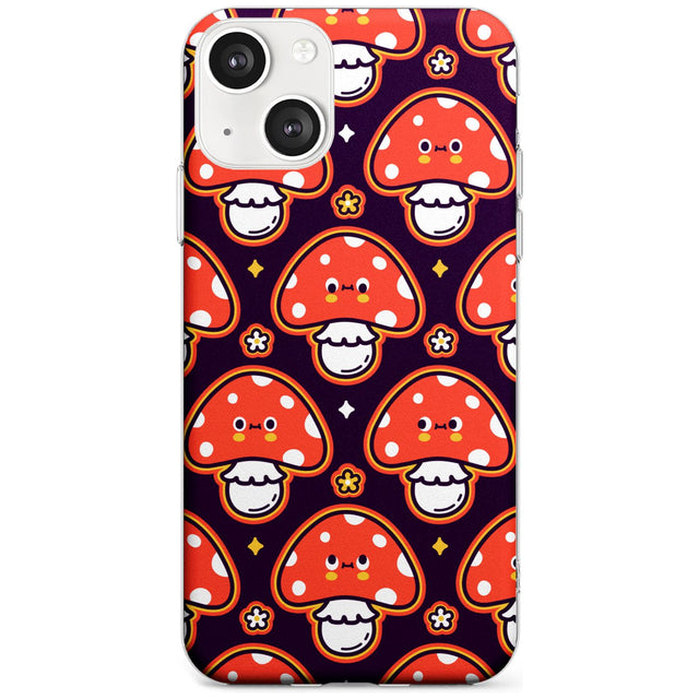 Mushroom Kawaii Pattern Slim Phone Case for iPhone 13 & 13 Mini