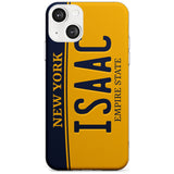 New York License Plate Custom Phone Case iPhone 13 / Clear Case,iPhone 13 Mini / Clear Case,iPhone 14 / Clear Case,iPhone 14 Plus / Clear Case Blanc Space