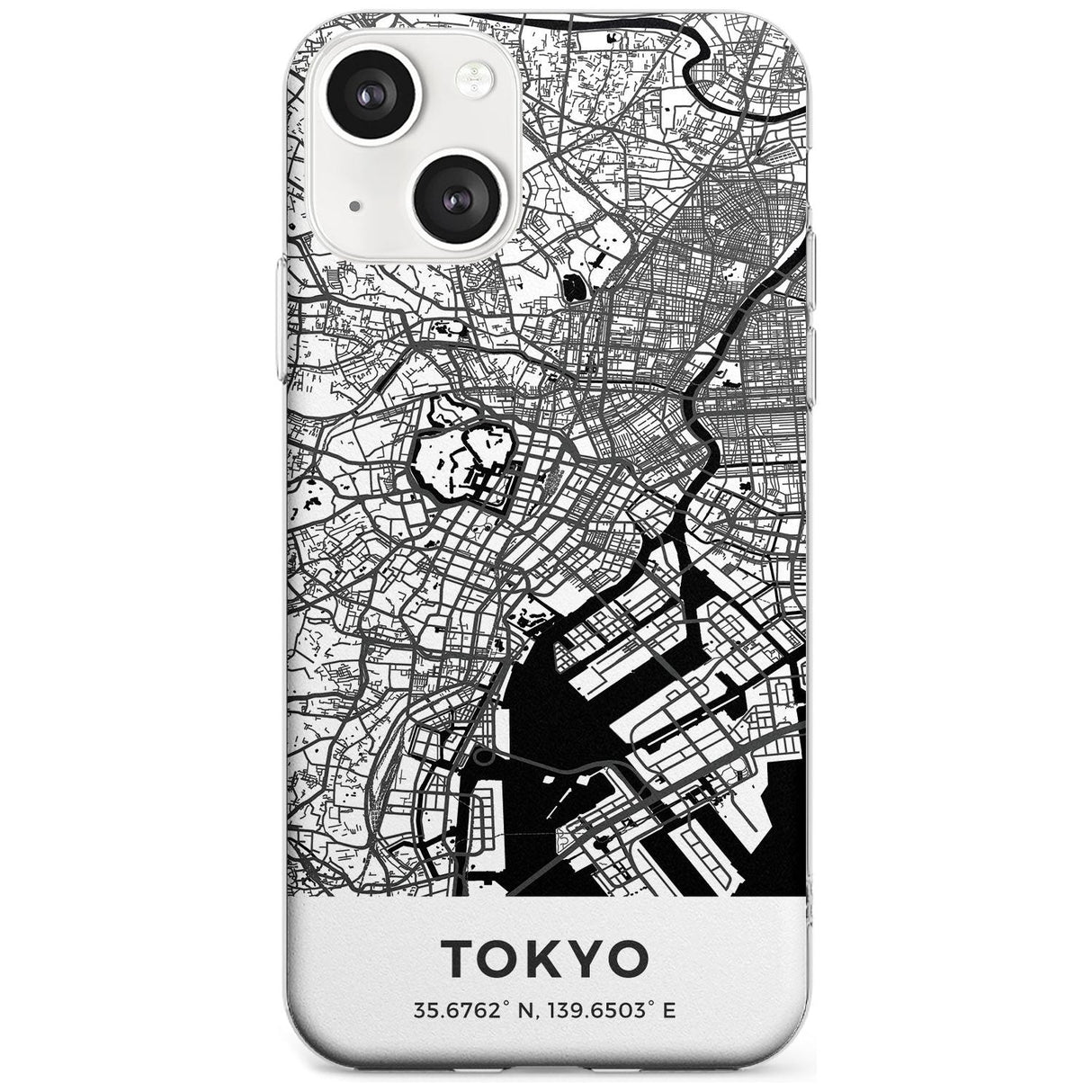 Map of Tokyo, Japan Phone Case iPhone 13 / Clear Case,iPhone 13 Mini / Clear Case,iPhone 14 / Clear Case,iPhone 14 Plus / Clear Case Blanc Space