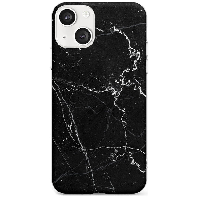 Bold Black Marble with White Texture Phone Case iPhone 13 Mini / Clear Case,iPhone 13 / Clear Case,iPhone 14 Plus / Clear Case,iPhone 14 / Clear Case Blanc Space