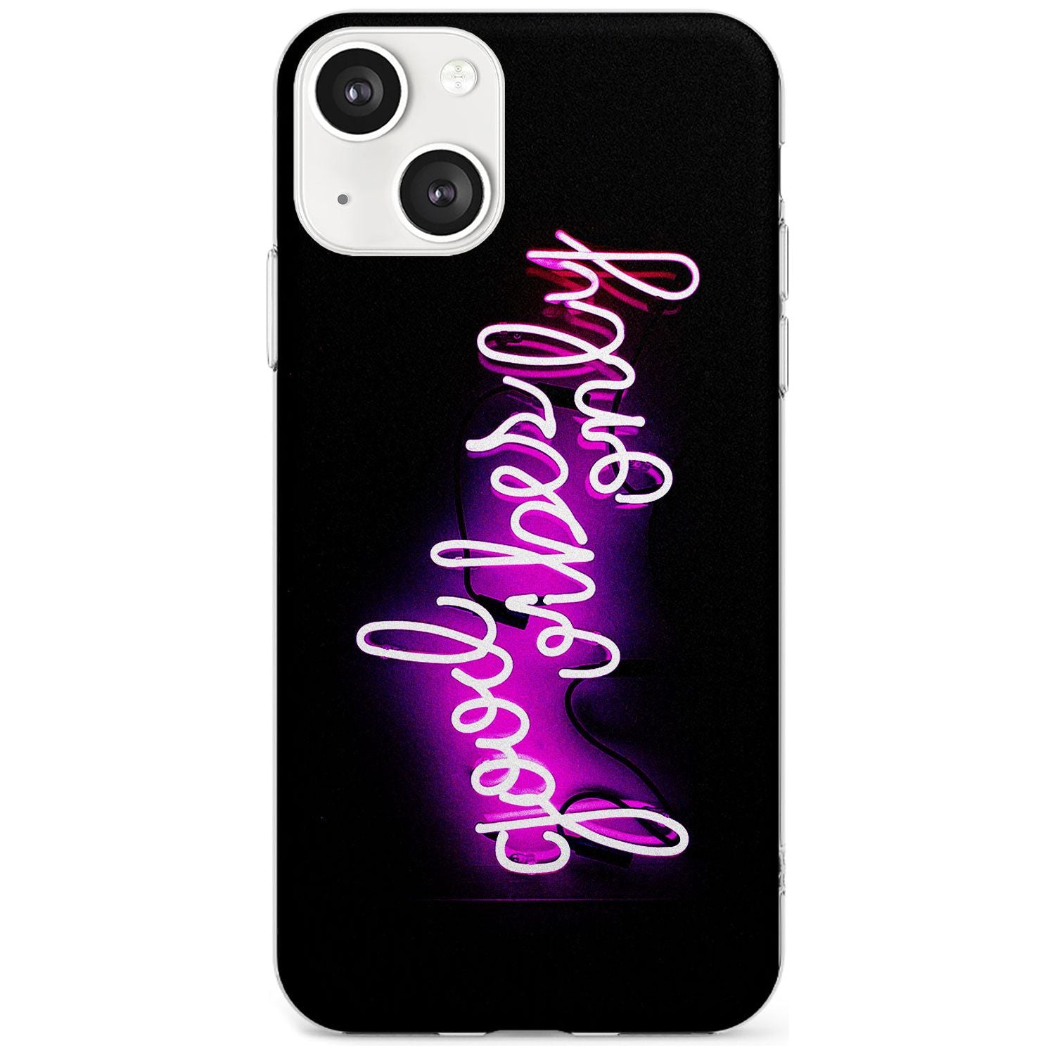 Good Vibes Only Pink Neon Phone Case iPhone 13 / Clear Case,iPhone 13 Mini / Clear Case,iPhone 14 / Clear Case,iPhone 14 Plus / Clear Case Blanc Space