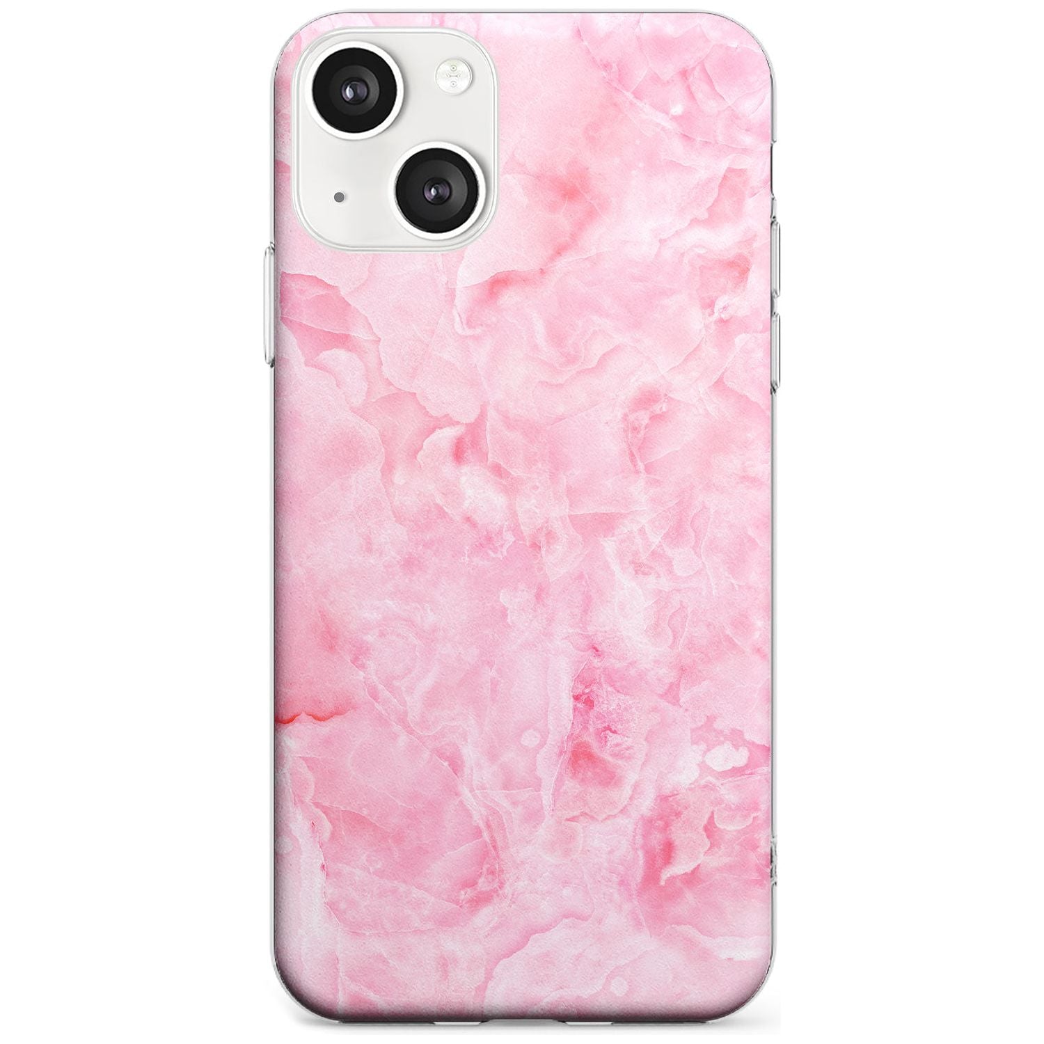 Bright Pink Onyx Marble Texture Phone Case iPhone 13 / Clear Case,iPhone 13 Mini / Clear Case,iPhone 14 / Clear Case,iPhone 14 Plus / Clear Case Blanc Space