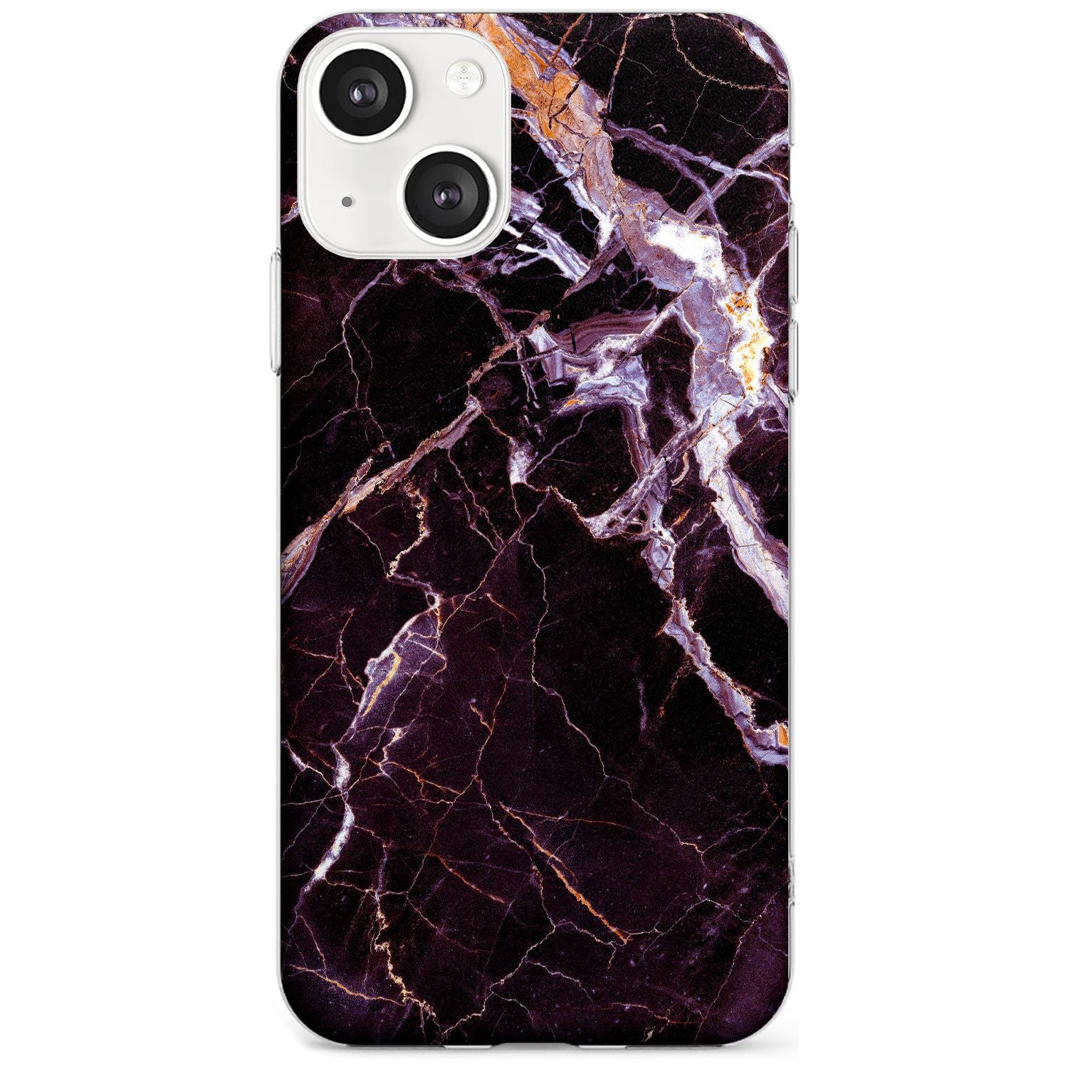 Black, Purple & Yellow shattered Marble Phone Case iPhone 13 / Clear Case,iPhone 13 Mini / Clear Case,iPhone 14 / Clear Case,iPhone 14 Plus / Clear Case Blanc Space