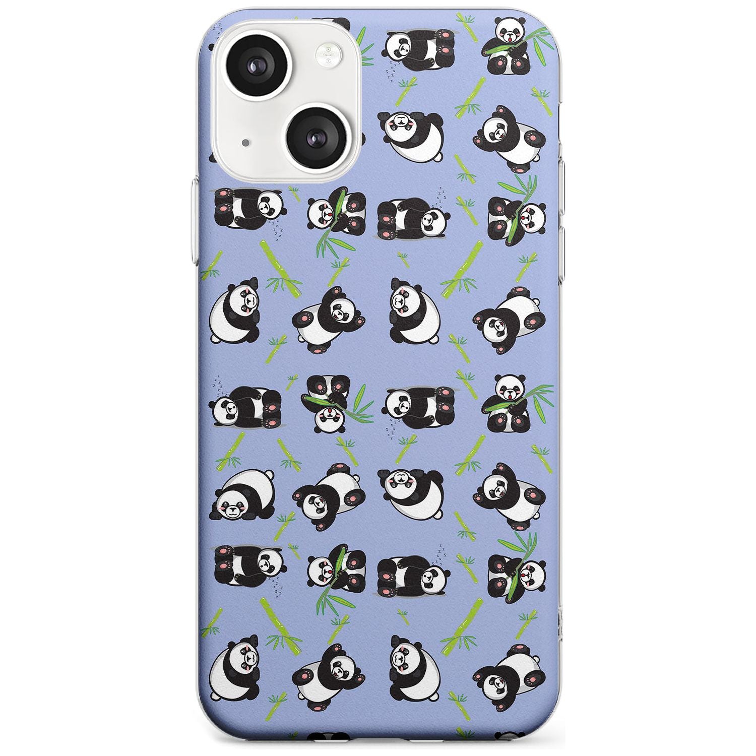Panda Pattern Phone Case iPhone 13 Mini / Clear Case,iPhone 13 / Clear Case,iPhone 14 Plus / Clear Case,iPhone 14 / Clear Case Blanc Space