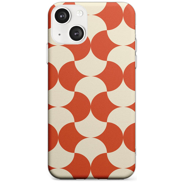 Abstract Retro Shapes: Psychedelic Pattern Phone Case iPhone 13 / Clear Case,iPhone 13 Mini / Clear Case,iPhone 14 / Clear Case,iPhone 14 Plus / Clear Case Blanc Space