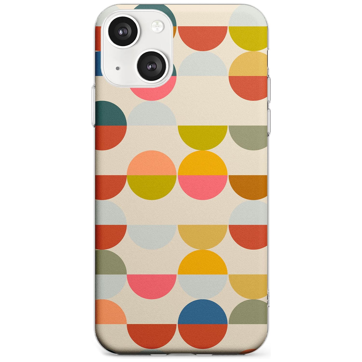 Abstract Retro Shapes: Colourful Circles