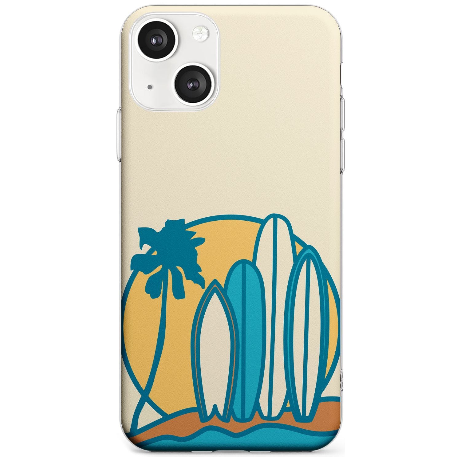 Beach Bound Phone Case iPhone 13 / Clear Case,iPhone 13 Mini / Clear Case,iPhone 14 / Clear Case,iPhone 14 Plus / Clear Case Blanc Space