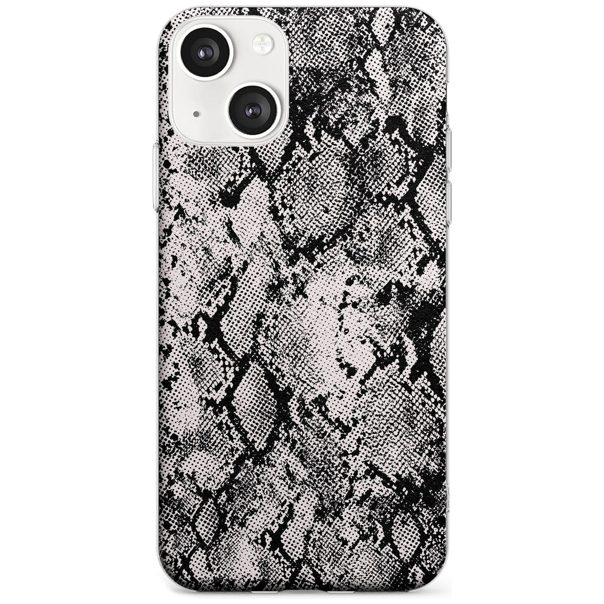 Pastel Snakeskin - Grey Phone Case iPhone 13 Mini / Clear Case,iPhone 13 / Clear Case,iPhone 14 Plus / Clear Case,iPhone 14 / Clear Case Blanc Space