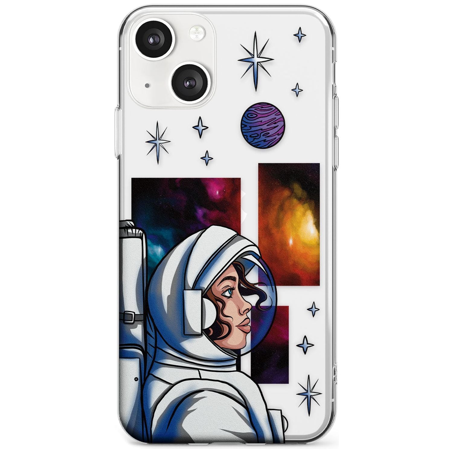 Cosmic Ambition Phone Case iPhone 13 / Clear Case,iPhone 13 Mini / Clear Case,iPhone 14 / Clear Case,iPhone 14 Plus / Clear Case Blanc Space