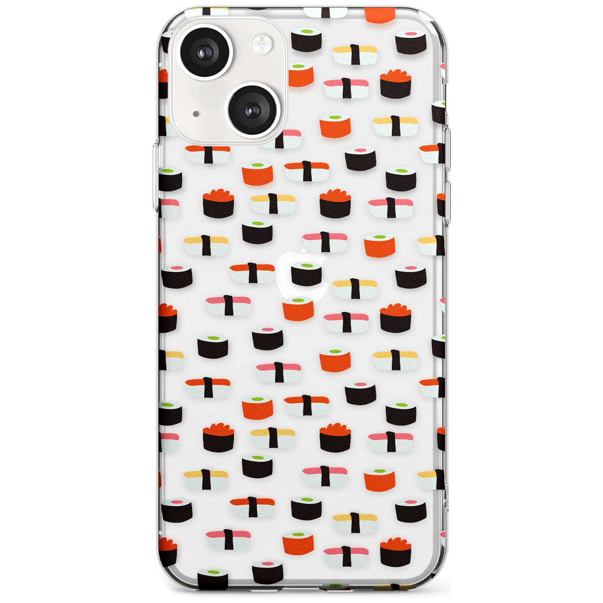 Minimalist Sushi Pattern Phone Case iPhone 13 / Clear Case,iPhone 13 Mini / Clear Case,iPhone 14 / Clear Case,iPhone 14 Plus / Clear Case Blanc Space