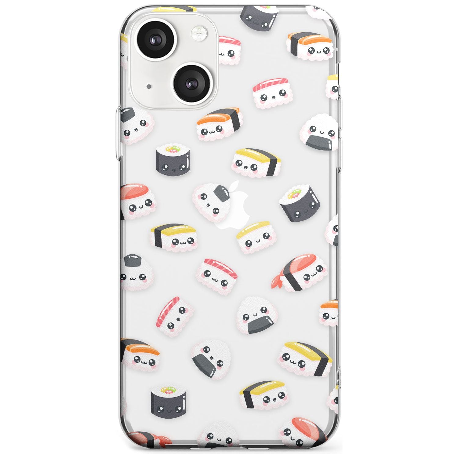 Kawaii Sushi & Rice Phone Case iPhone 13 / Clear Case,iPhone 13 Mini / Clear Case,iPhone 14 / Clear Case,iPhone 14 Plus / Clear Case Blanc Space