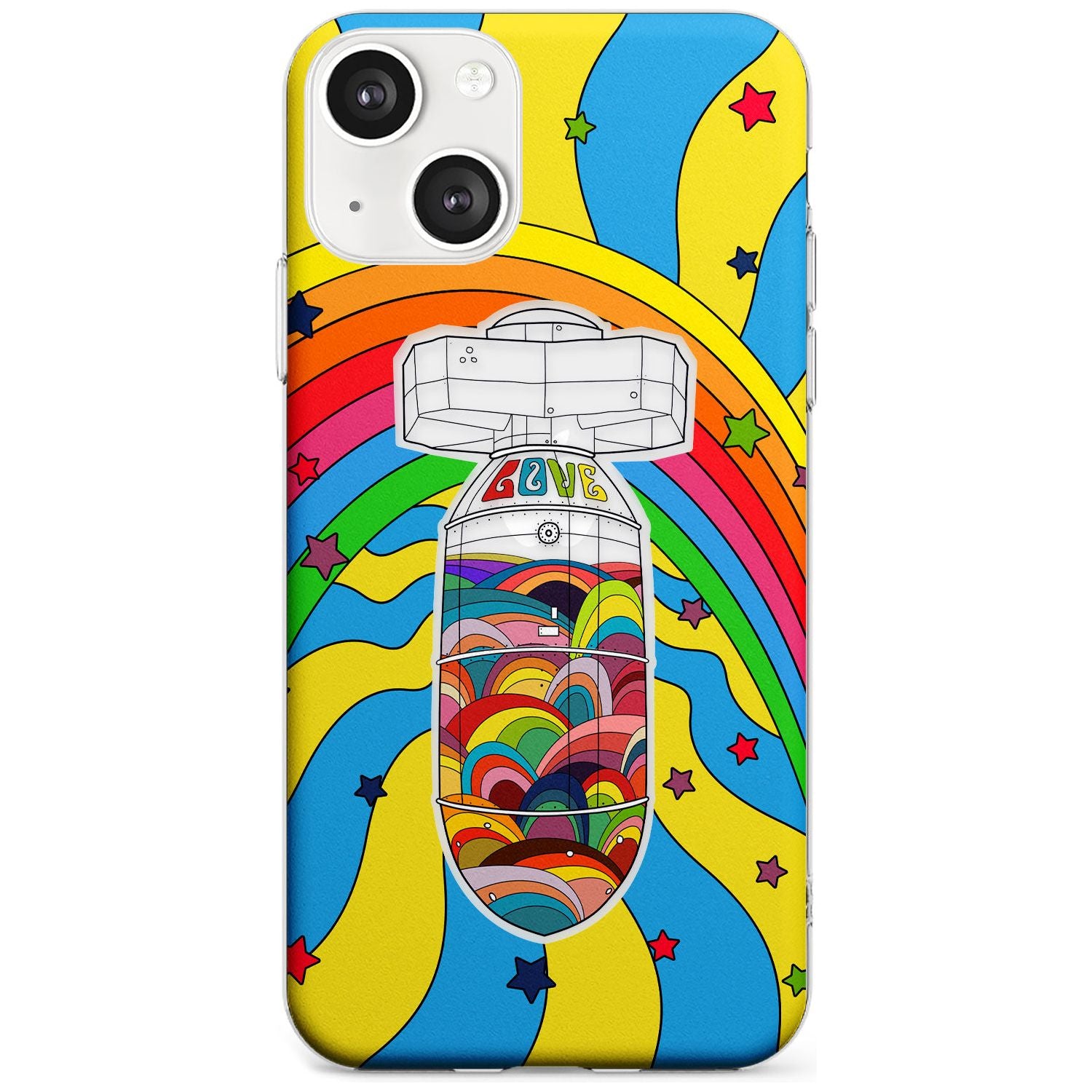 Love Bomb Phone Case iPhone 13 / Clear Case,iPhone 13 Mini / Clear Case,iPhone 14 / Clear Case,iPhone 14 Plus / Clear Case Blanc Space