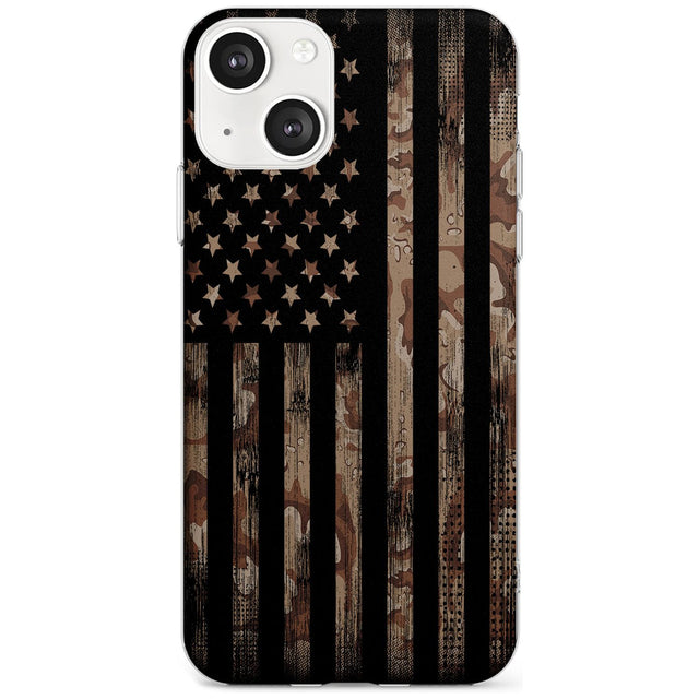 American Flag Camo Phone Case iPhone 13 Mini / Clear Case,iPhone 13 / Clear Case,iPhone 14 Plus / Clear Case,iPhone 14 / Clear Case Blanc Space