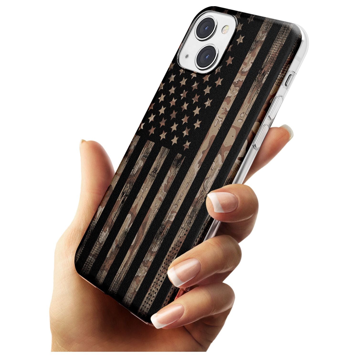 Desert Camo US Flag Slim Phone Case for iPhone 13 & 13 Mini