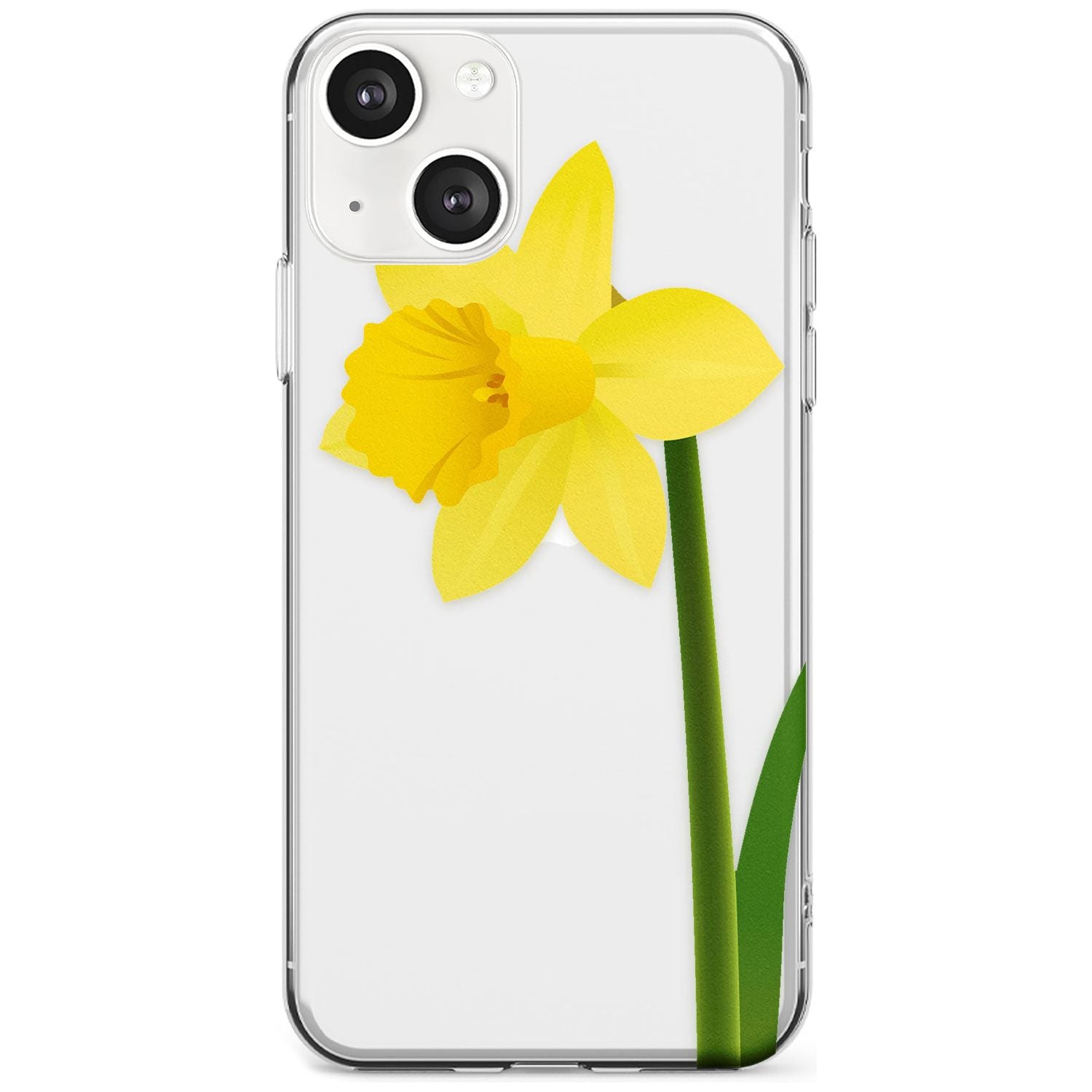 Daffodil Phone Case iPhone 13 Mini / Clear Case,iPhone 13 / Clear Case,iPhone 14 Plus / Clear Case,iPhone 14 / Clear Case Blanc Space