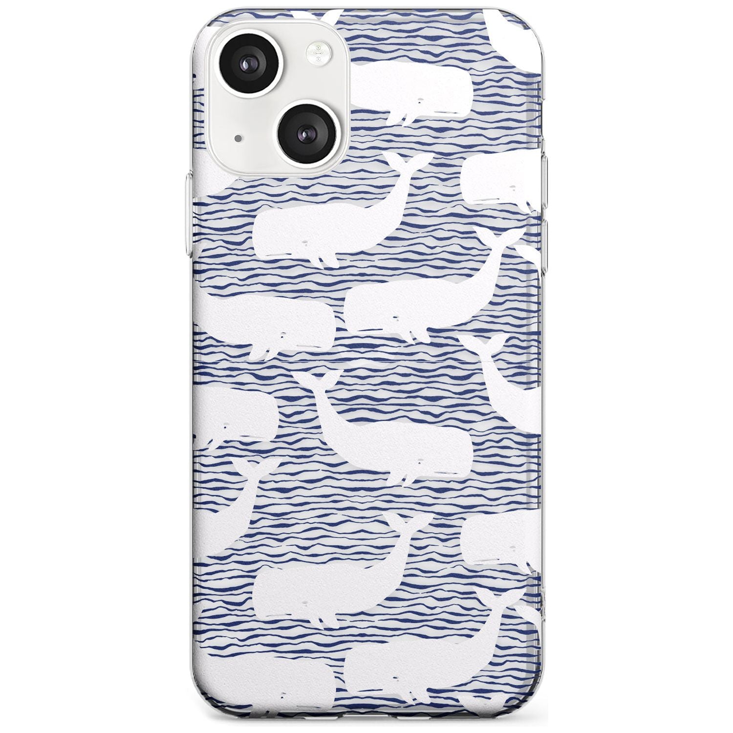 Cute Whales (Transparent) Phone Case iPhone 13 / Clear Case,iPhone 13 Mini / Clear Case,iPhone 14 / Clear Case,iPhone 14 Plus / Clear Case Blanc Space