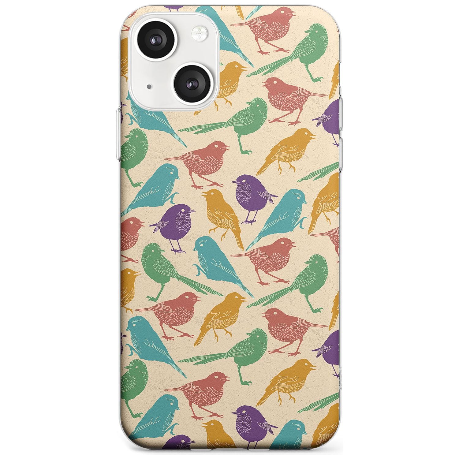 Colourful Feathered Friends Bird Phone Case iPhone 13 / Clear Case,iPhone 13 Mini / Clear Case,iPhone 14 / Clear Case,iPhone 14 Plus / Clear Case Blanc Space