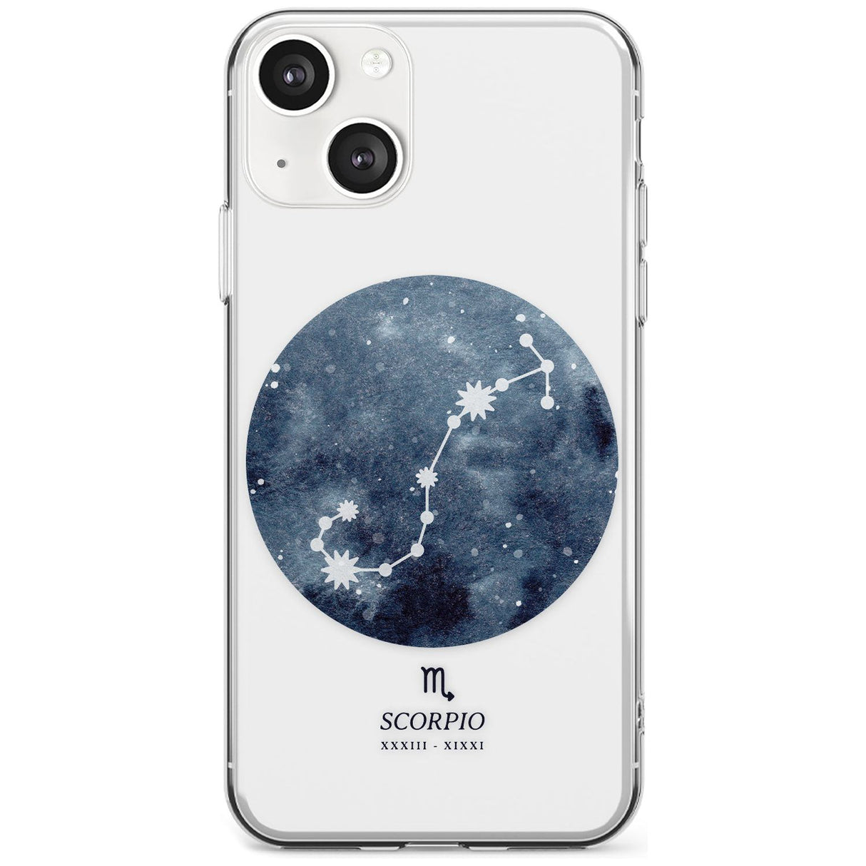 Scorpio Zodiac Transparent Design - Blue