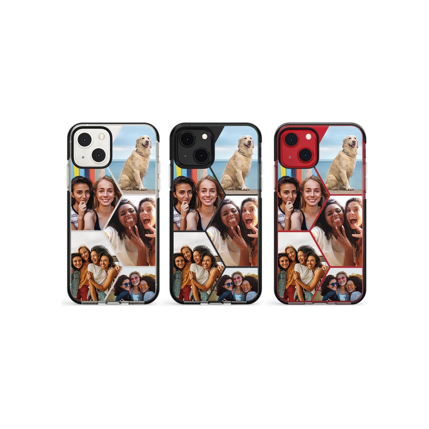 Personalised Heart Photo GridPhone Case for iPhone 13 Mini