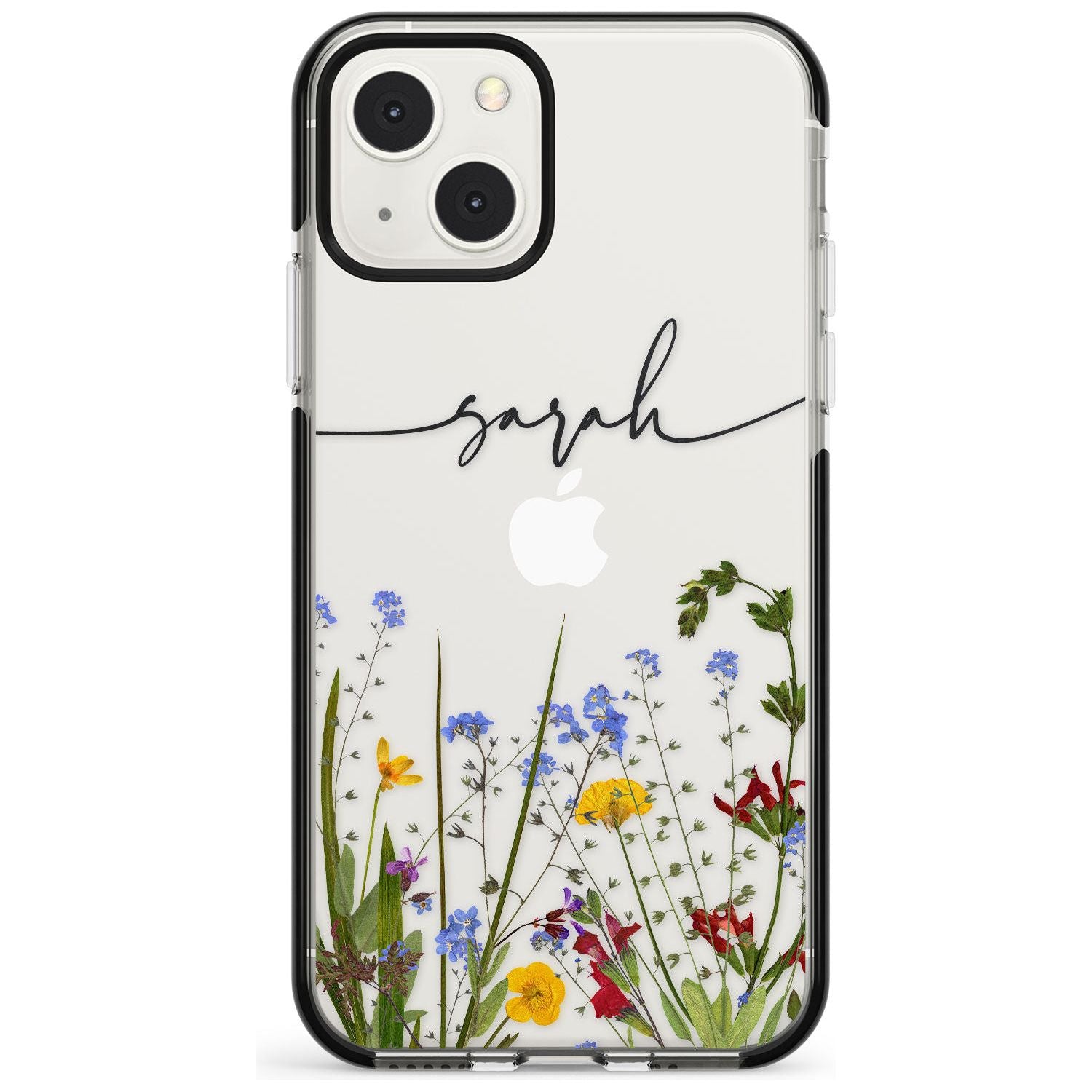 White Stars on Clear Phone Case for iPhone 13 Mini