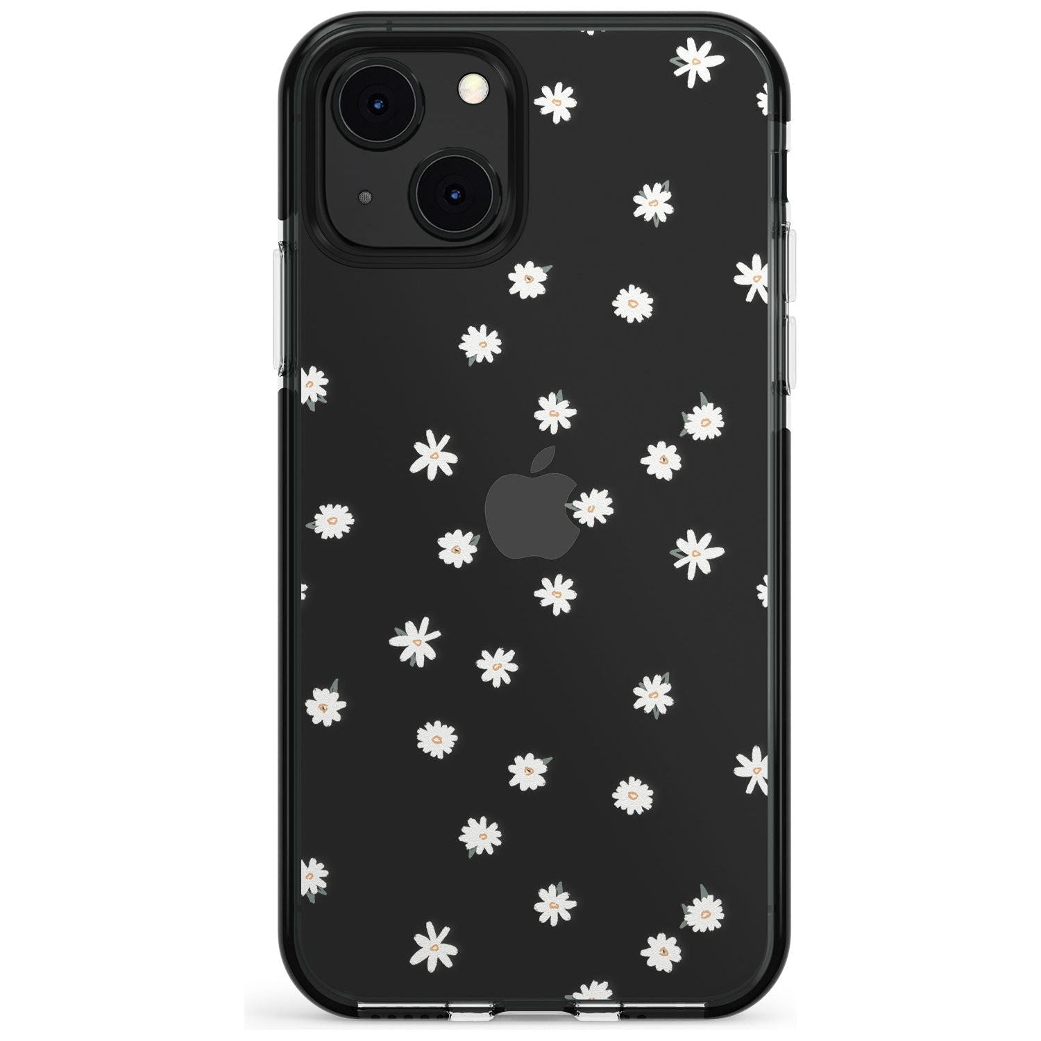 White Stars on Clear Phone Case for iPhone 13 Mini