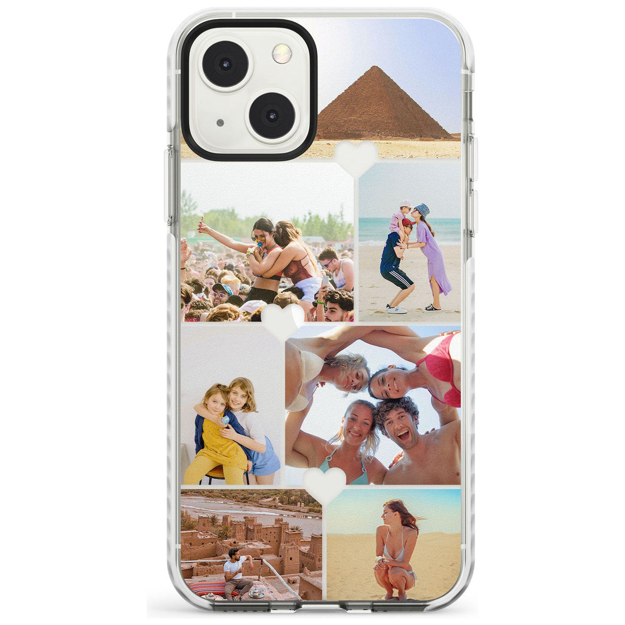 Personalised Heart Photo GridPhone Case for iPhone 13 Mini